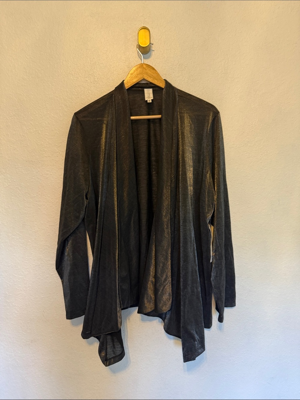 NWT Jones New York metallic black lightweight open cardigan 3X